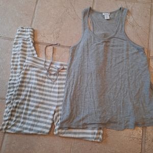 Grey striped knit pajamas S Tabitha Webb tank top